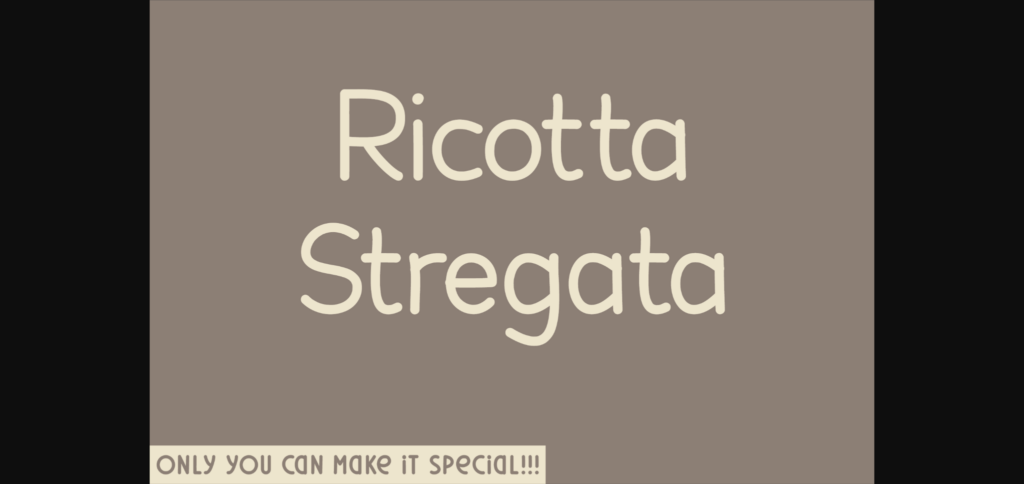 Ricotta Stregata Font Poster 3