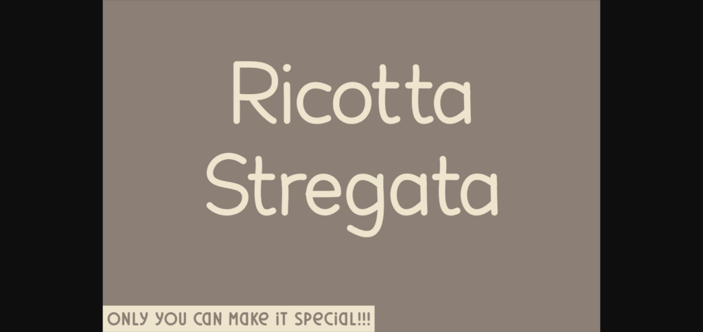 Ricotta Stregata Font Poster 1