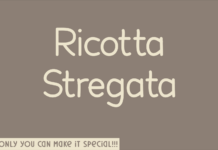 Ricotta Stregata Font Poster 1