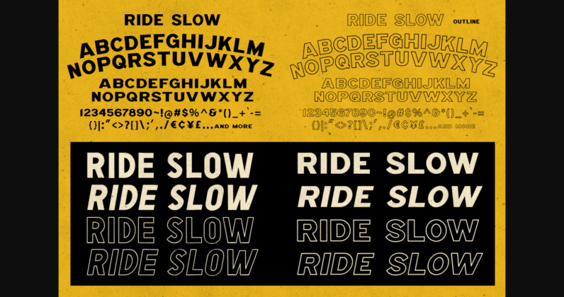 Ride Slow Font Poster 8