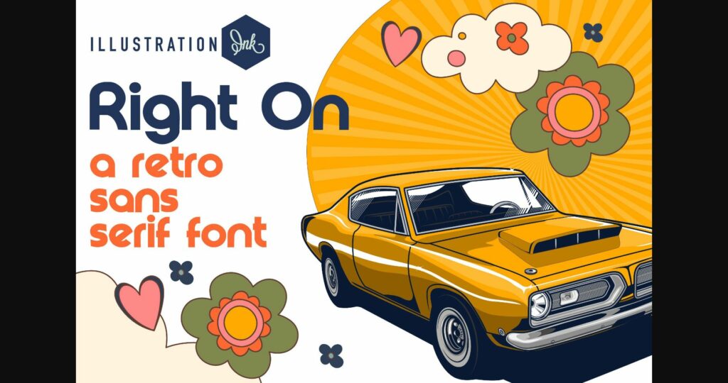 Right on Font Poster 3