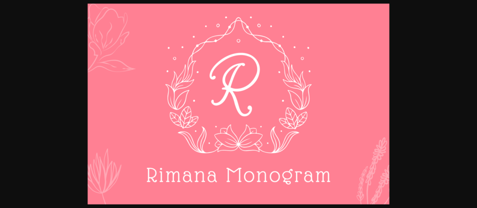 Rimana Monogram Font Poster 3
