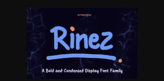 Rinez Font Poster 1