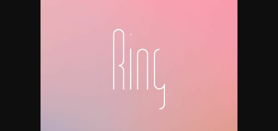 Ring Legs Font Poster 3