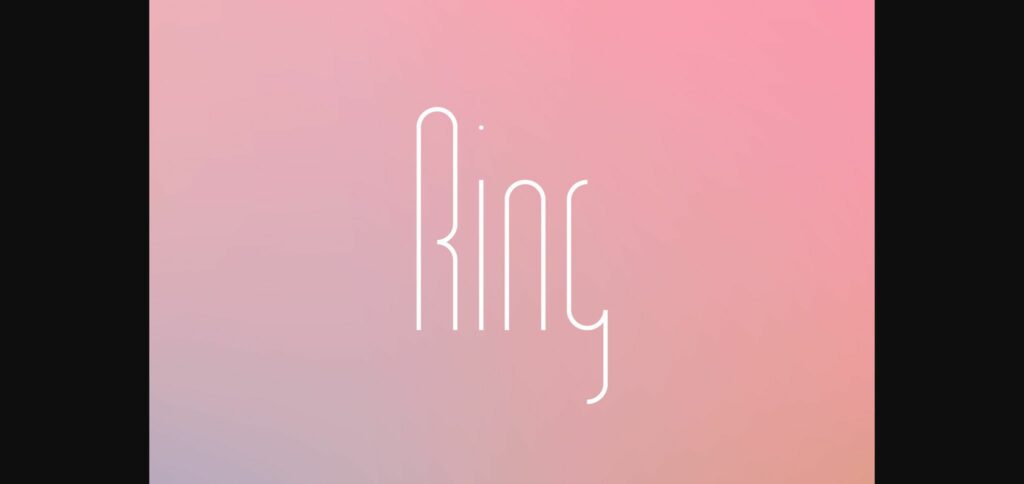 Ring Legs Font Poster 1
