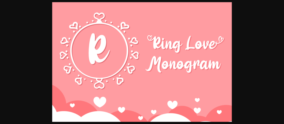 Ring Love Monogram Font Poster 3