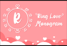 Ring Love Monogram Font Poster 1