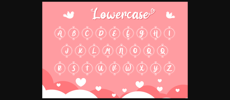 Ring Love Monogram Font Poster 6