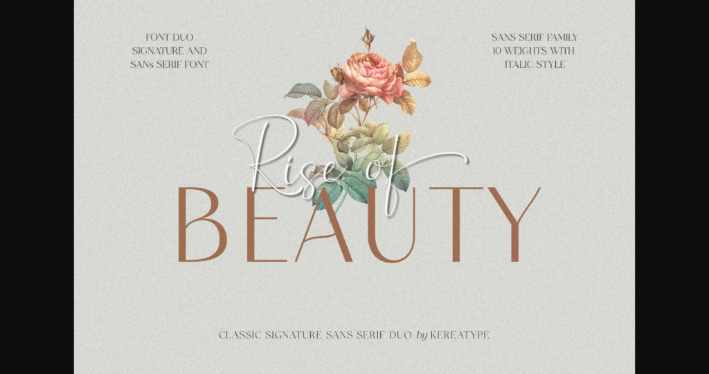 Rise of Beauty Duo Font Poster 3