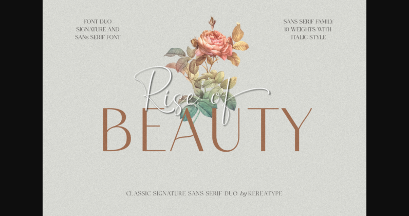 Rise of Beauty Duo Font Poster 1