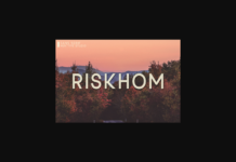 Riskhom Font Poster 1
