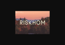 Riskhom Font Riskhom Font Poster 1