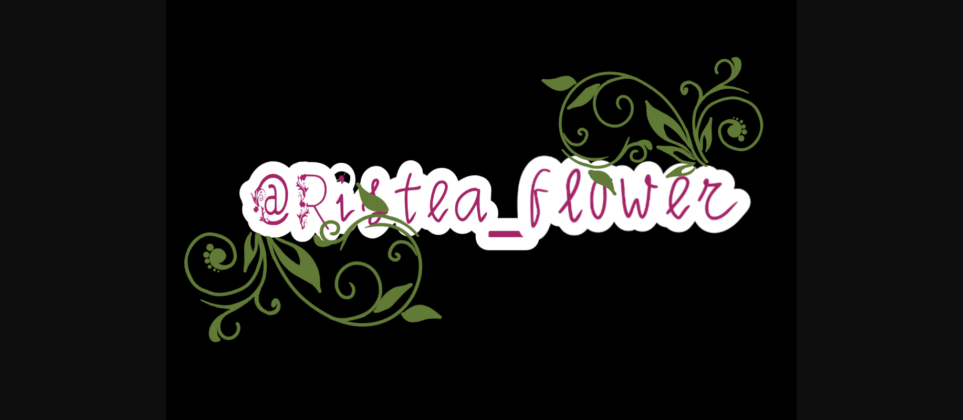 Ristea Flower Font Poster 3