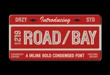 Roadbay Inline Bold Condensed Font Roadbay Inline Bold Condensed Font Poster 1