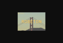 Robeton Font Poster 1