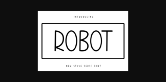 Robot Font Poster 1