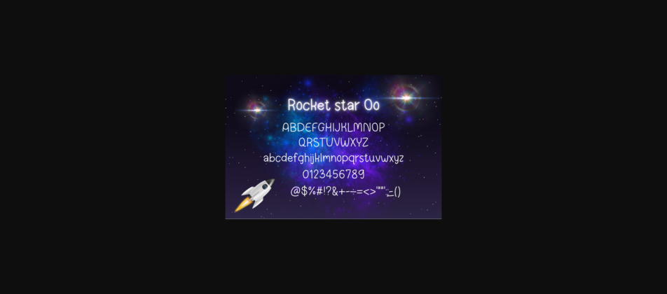 Rocket Star Oo Font Poster 4