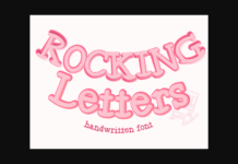 Rocking Letters Font Poster 1