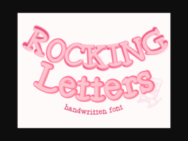 Rocking Letters Font Poster 1