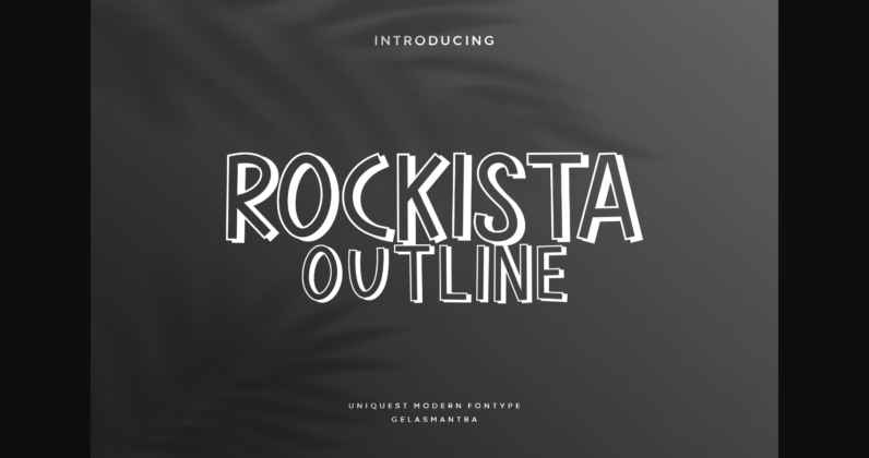 Rockista Outline Font Poster 3