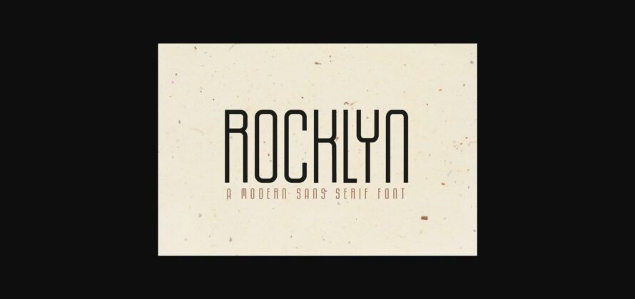 Rocklyn Font Poster 1