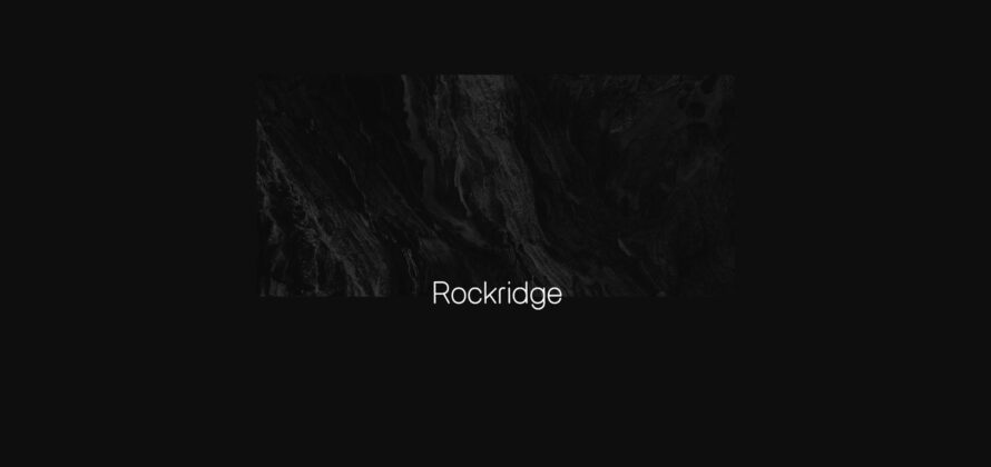 Rockridge Font Poster 3