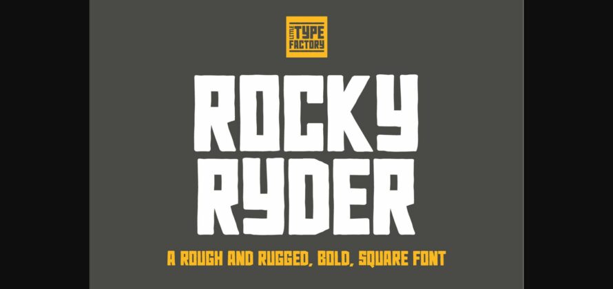 Rocky Ryder Font Poster 3
