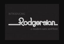 Rodgersian Font Poster 1