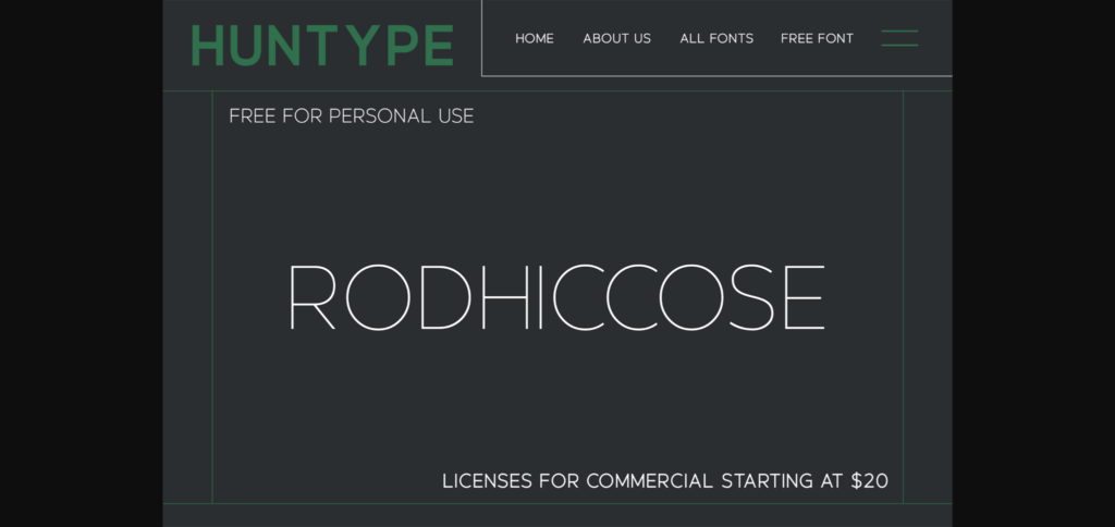Rodhiccose Font Poster 4