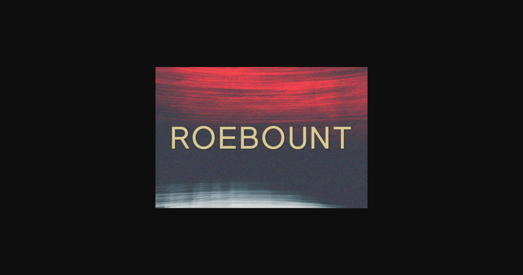 Roebount Font Poster 3