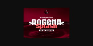 Rogena Splash Font Poster 1