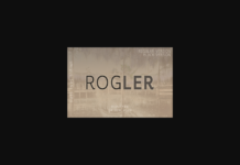 Rogler Font Poster 1