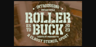Roller Buck Font Poster 1