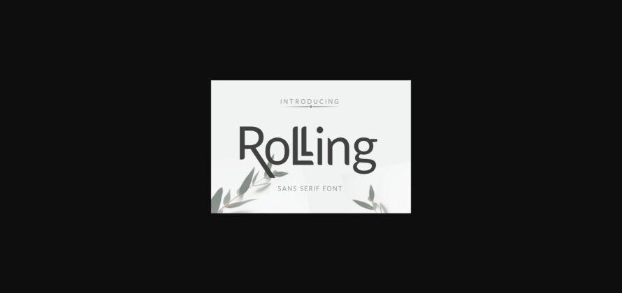 Rolling Font Poster 3