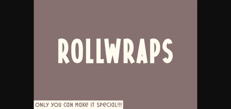 Rollwraps Font Poster 3