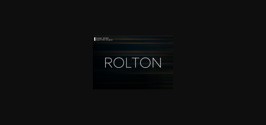 Rolton Font Poster 1