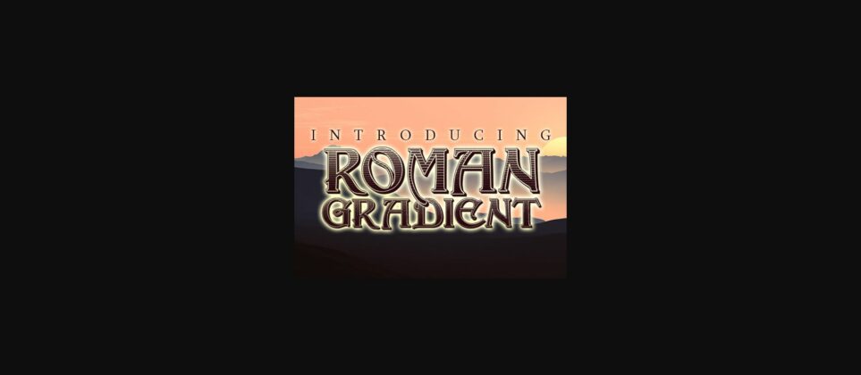 Roman Gradient Font Poster 3