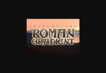 Roman Gradient Font Poster 1