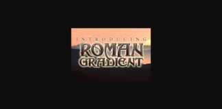 Roman Gradient Font Poster 1