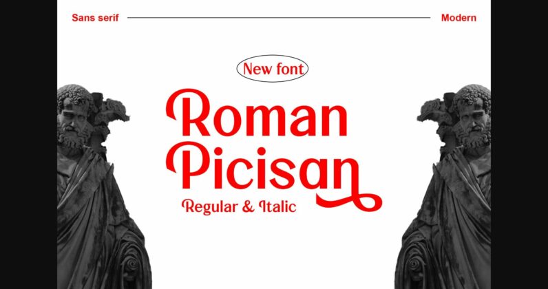 Roman Picisan Font Poster 3