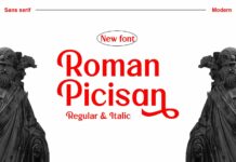 Roman Picisan Font Poster 1