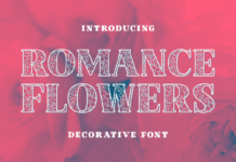 Romance Flowers Font Poster 1