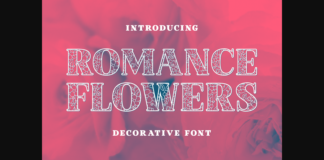 Romance Flowers Font Poster 1