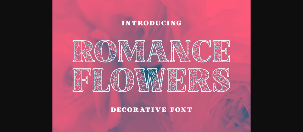 Romance Flowers Font Poster 1