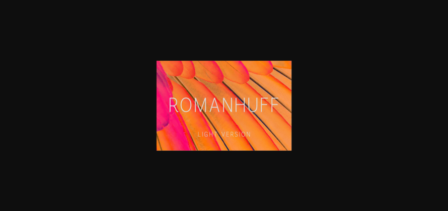 Romanhuff Light Font Poster 3