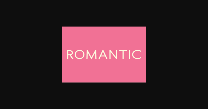 Romantic Font Poster 1