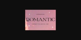 Romantic Font Poster 1