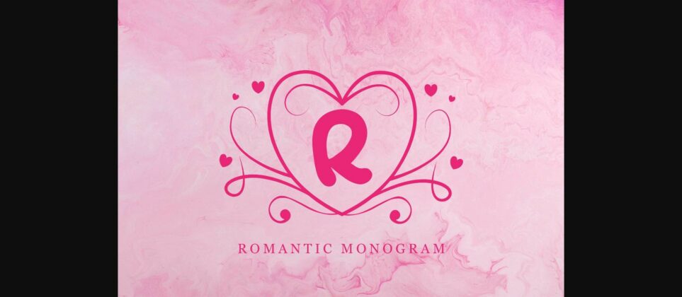 Romantic Monogram Font Poster 3