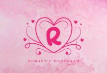 Romantic Monogram Font Poster 1