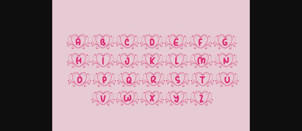 Romantic Monogram Font Poster 6